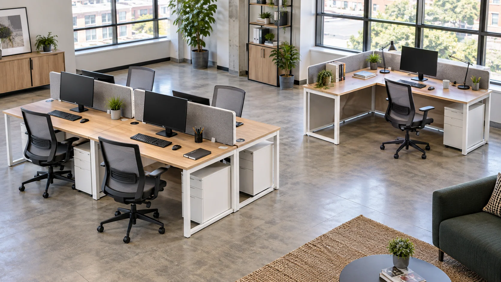 Bench desks vs corner desks: shared layout or a larger personal workspace?