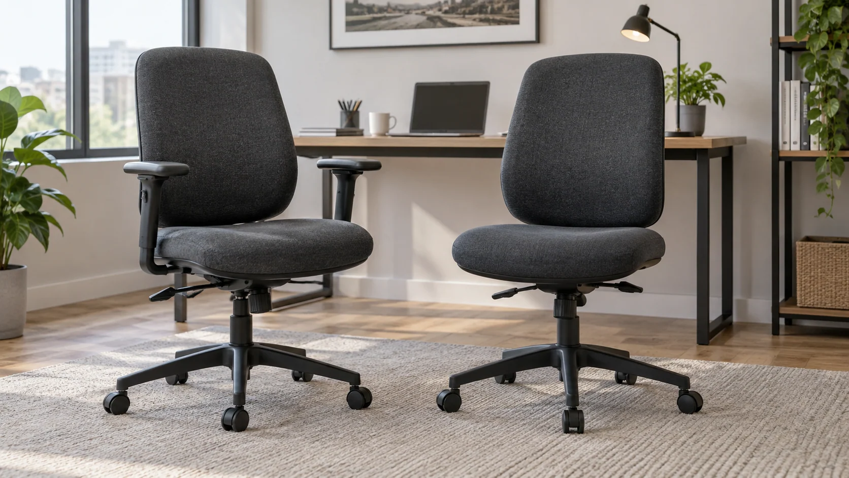 Office chairs with arms vs without arms: will they work at your desk?
