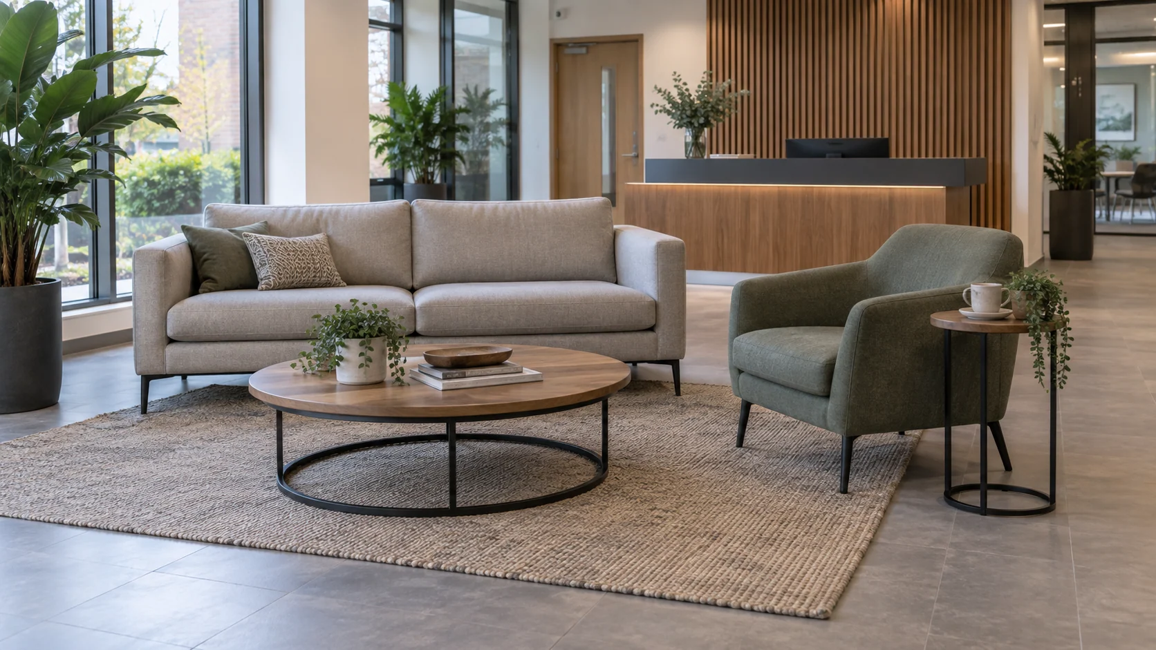 Reception coffee tables vs side tables: put the surface where it is useful