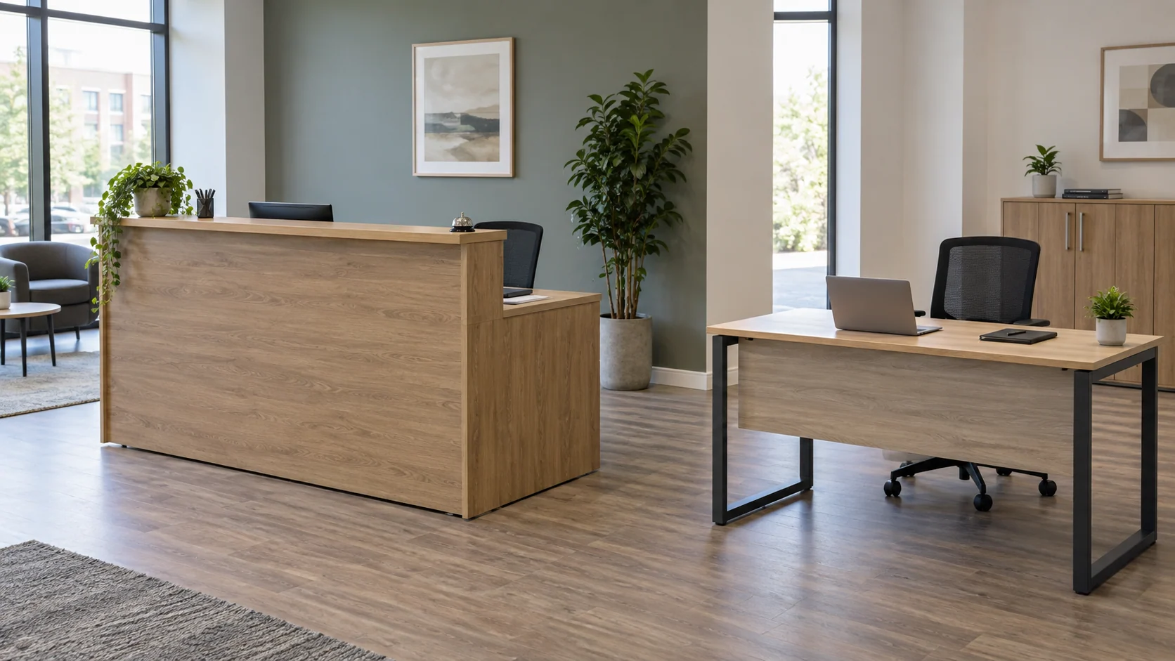Reception counter vs commercial office desk: what does your front desk need to do?