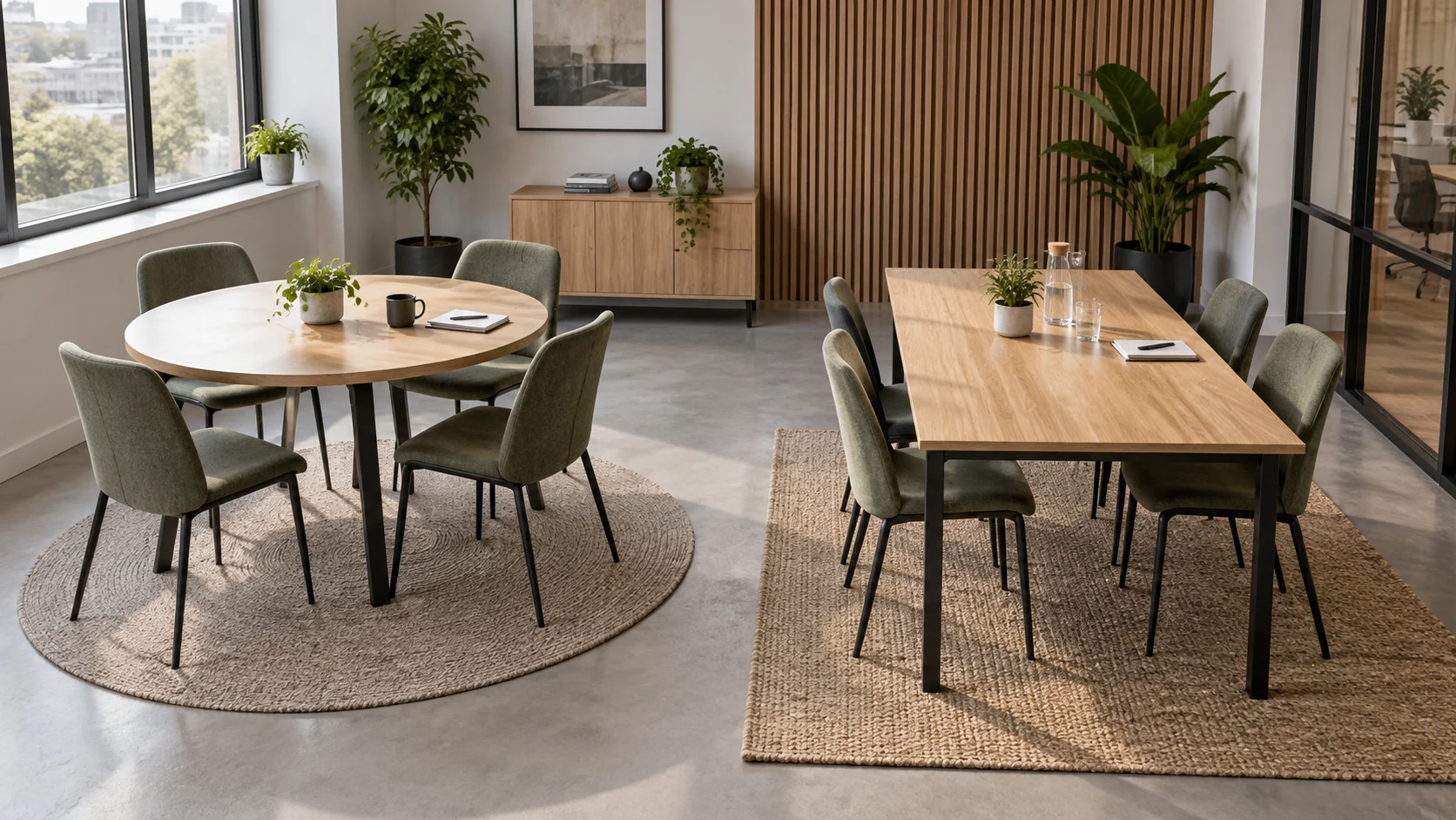 Round vs rectangular meeting tables: start with the room, not the chair count