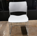 Howe White Plastic Chair 40/4 Modern Design for Home or Office - UK Delivery