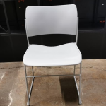 Howe White Plastic Chair 40/4 Modern Design for Home or Office - UK Delivery