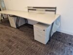 Wave Office Desk Right Hand Workstation + Lockable Mobile Pedestal Cabinet - Image 13