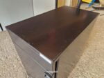 Office Wood Table Rectangular Desk Workstation + Black Mobile Pedestal Cabinet - Image 19