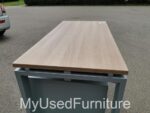 Office Rectangular Desk w/ Cable Hole + Lockable Mobile Drawer Pedestal Cabinet - Image 27