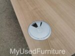 Office Rectangular Desk w/ Cable Hole + Lockable Mobile Drawer Pedestal Cabinet - Image 30