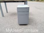 Office Rectangular Desk w/ Cable Hole + Lockable Mobile Drawer Pedestal Cabinet - Image 32