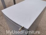 Office Rectangular Desk w/ Cable Hole + Lockable Mobile Drawer Pedestal Cabinet - Image 38