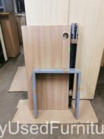 Office Rectangular Desk w/ Cable Hole + Lockable Mobile Drawer Pedestal Cabinet - Image 46