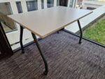 Used Training Office Table – White Mobile Office Desk with Lockable Castors - Image 10
