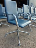 Brunner Executive Meeting Chairs – Set of 10 Leather Medium Back Grey Seats - Image 22