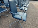 Brunner Executive Meeting Chairs – Set of 10 Leather Medium Back Grey Seats - Image 24