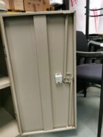 Vintage Howdens Mid Century Industrial Steel Cabinet Lockable Office Cupboard - Image 14
