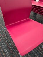 Kinnarps Stackable Visitor Chairs, Red Plastic Shell and Steel Frame - Set of 18 - Image 8