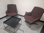 2 Modus Milo Chairs by Simon Pengelly + Free HAY Tray 60x60 Black Coffee Table