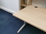 Marple Wood Office 160x80 Desk With Lockable Mobile Pedestal Cabinet - Image 4