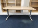 Marple Wood Office 160x80 Desk With Lockable Mobile Pedestal Cabinet - Image 6
