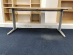Marple Wood Office 160x80 Desk With Lockable Mobile Pedestal Cabinet - Image 7