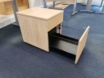 Marple Wood Office 160x80 Desk With Lockable Mobile Pedestal Cabinet - Image 19