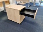 Marple Wood Office 160x80 Desk With Lockable Mobile Pedestal Cabinet - Image 20