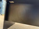 Black Office Desk w/ Cable Ports, Modesty Panel Free Standing Workstation 140 cm - Image 4