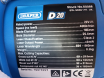 Draper D20 20V Brushless Sliding Compound Mitre Saw 185mm Single Bevel Bare Tool - Image 9