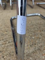 AMCA Cantilever Black Meeting Chairs Faux Leather Seat Chrome Frame - Set of 8 - Image 11