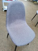 Used Retro Padded – Upholstered Dining/Meeting Chairs, Black Legs (Set of 4) - Image 27