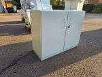 2 Door Storage Cupboard White Lockable Cabinet with Adjustable Shelf-UK Delivery - Image 2