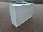 Large White Cupboard Sliding Door 2 Shelves Cabinet Modern Office Storage - UK - Image 3