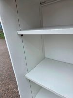 Large White Cupboard Sliding Door 2 Shelves Cabinet Modern Office Storage - UK - Image 4