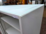 Large White Cupboard Sliding Door 2 Shelves Cabinet Modern Office Storage - UK - Image 7
