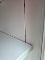 Large White Cupboard Sliding Door 2 Shelves Cabinet Modern Office Storage - UK - Image 10