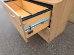 Lockable Office Combi Cupboard with 2 Drawers, A4 Filing Rail and Open Shelves - Image 6