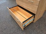 Lockable Office Combi Cupboard with 2 Drawers, A4 Filing Rail and Open Shelves - Image 7