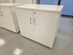 2 Door Storage Cupboard White Lockable Adjustable Shelf Office Cabinet - Image 5