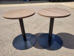 Used Breakfast Bar Circular Table – Walnut Effect – Modern Café or Office Table