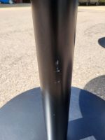 Used Breakfast Bar Circular Table – Walnut Effect – Modern Café or Office Table - Image 5