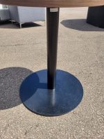 Used Breakfast Bar Circular Table – Walnut Effect – Modern Café or Office Table - Image 8