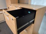 4 Drawer Office Filing Cabinet Wood Lockable Unit - Foolscap Compatible - Image 3