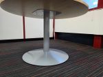 Round Maple Meeting Table with Grey Colour Pedestal Base - Office Conference - Image 2