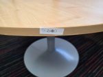 Round Maple Meeting Table with Grey Colour Pedestal Base - Office Conference - Image 4