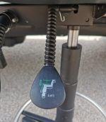 Draughtsman Blue Chair Height Adjustable Office High Stool with Foot Ring - Image 14