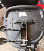 Draughtsman Blue Chair Height Adjustable Office High Stool with Foot Ring - Image 17