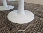Modern Oval Boardroom Table – Light Wood Top, White Pedestal Base 6–8 Seater - Image 9