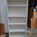Used Open Storage Cabinet White Tall Shelving Cupboard - Fast UK Delivery !