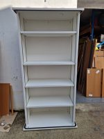 Used Open Storage Cabinet White Tall Shelving Cupboard - Fast UK Delivery !