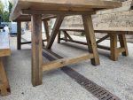 Wood Rustic Table and Bench Set - Dining/Home - Seats 8–10 People - Image 7