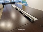 Bene Walnut Boardroom Table 10–12 Seater Executive Meeting Table w/Power Ports - Image 6